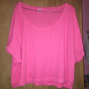 PINK Victoria Secret Hot Pink Crop Top